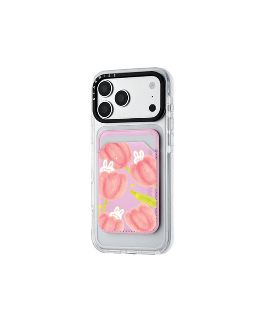 STARWISE COLLECTION MAGNETIC WALLET | BUNNY IN THE TULIP - PINK