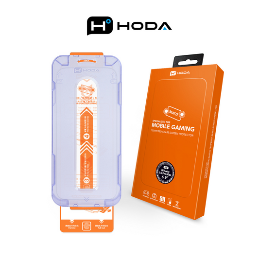 HODA (Matte) Gaming Anti-Glare Full Coverage Screen Protector - With Dust-Free Helper for iPhone 16 Pro