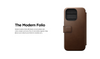 Nomad Modern Leather Folio Case (MagSafe) Compatible For iPhone 15 Pro Max