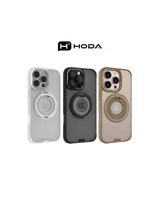 HODA Rough Case Magnetic with 360° foldable rotating ring-holder stand for iP16PROMAX