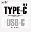 HODA W1 1M 3A Quick Charging TYPE-C to C & Data Sync Braided Speed Cable