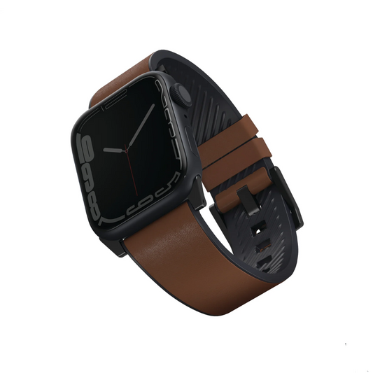 UNIQ Straden Waterproof Leather Hybrid Apple Watch Strap 45/44/42mm