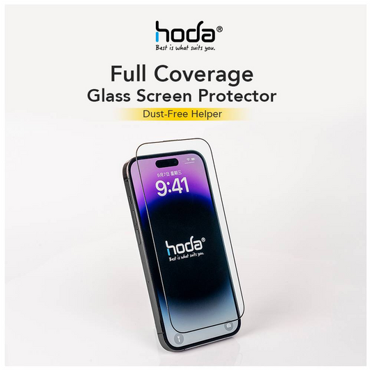 HODA (Clear) Full Coverage Screen Protector - With Dust-Free Helper for iPhone 16 Pro Max