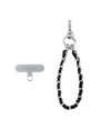 STARWISE COLLECTION LEATHER CHAIN WRIST STRAP | BLACK SILVER