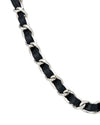 STARWISE COLLECTION LEATHER CHAIN WRIST STRAP | BLACK SILVER
