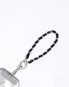 STARWISE COLLECTION LEATHER CHAIN WRIST STRAP | BLACK SILVER
