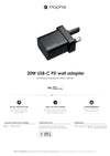 MOPHIE USB-C 20W PD Wall Charger