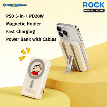 Crayon Shin Chan P50 5in1 PD 20W Magnetic Holder Fast Charging Power Bank with Cables