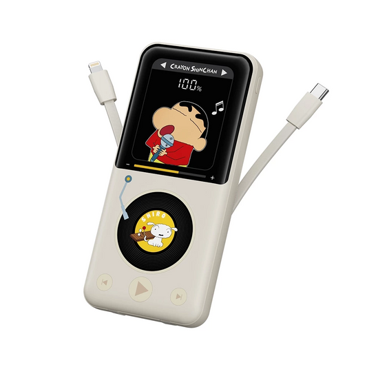 Crayon Shin Chan P65 PD Fast Charging Power Bank with Built-in Cables