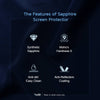 HODA Sapphire Lens Protector Compatible for iPhone 15 Pro/ iPhone 15 Pro Max
