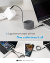 HODA 2M 240W Quick Charging USB 2.0 TYPE-C to C & Data Sync Braided Speed Cable with Magnetic Winding Up