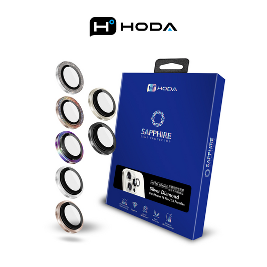HODA Sapphire Lens Protector With Helper for iPhone 16 Pro /16 Pro Max (3 Lens)