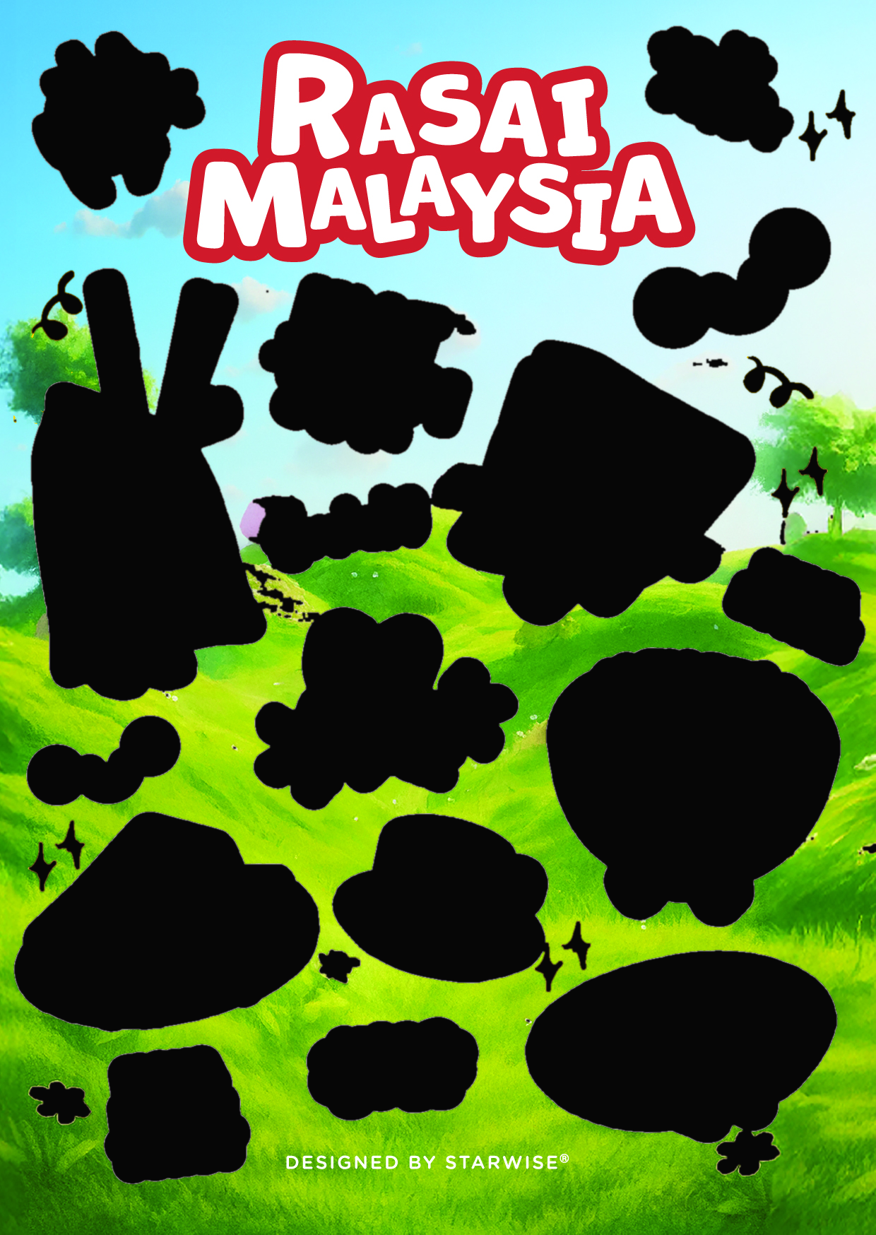 Rasai Malaysia sticker sheet, designs hidden until launch