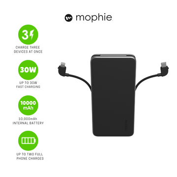 MOPHIE Powerstation Plus 10000mAh – 30W USB-C Fast Charging Power Bank