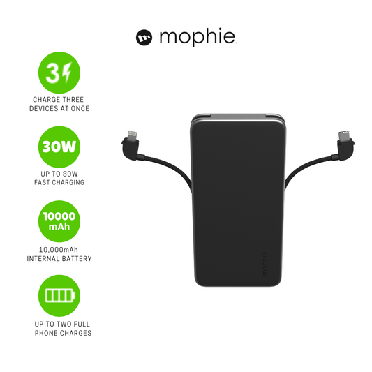 MOPHIE Powerstation Plus 10000mAh – 30W USB-C Fast Charging Power Bank