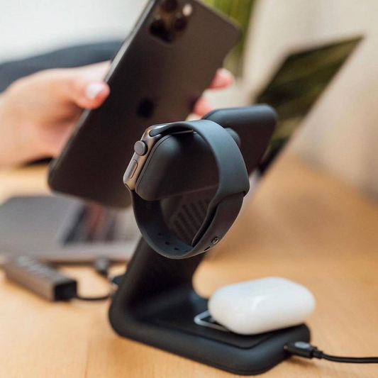STM GOODS ChargeTree Swing 3-in-1 Wireless Qi Charging Fast Charger Charging Station