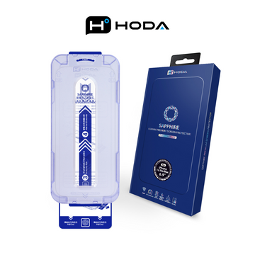 HODA Sapphire Full Coverage Screen Protector - With Dust-Free Helper for iPhone 16 Pro Max