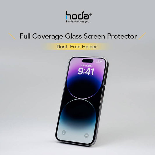 HODA 0.33mm Full Coverage Tempered Glass Screen Protector Compatible For iPhone 15 Pro Max